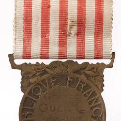Medal - Commemorative War Medal 1914-1918, France, 1920 - Reverse