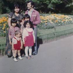Digital Photograph - Wafa Fahour & Family, Botanical Gardens, Melbourne, 1974