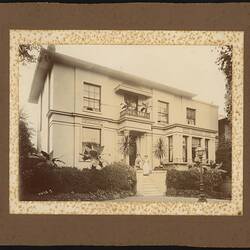 Photograph - Ellen Baker & Fellow Maid At Front Of Employer's House, England, circa 1919