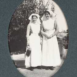 Photograph - Two Nurses with Camera, World War I, 1915-1917
