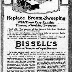 Replace Broom-Sweeping - Bissell's Vacuum Sweeper, 1918
