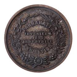 Medal - Parramatta Juvenile Industrial Exhibition Prize, 1883 AD