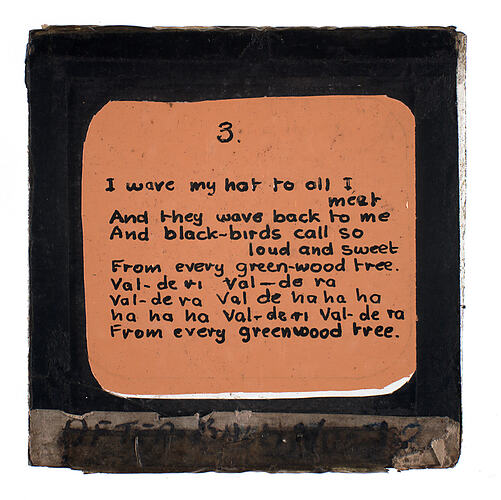 Lantern Slide - 'The Happy Wanderer'