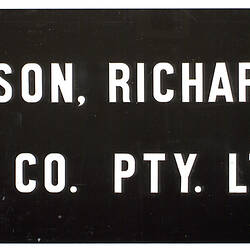 Sign - Pitt, Son, Richardson & Co. Pty Ltd, Newmarket Saleyards, Newmarket, pre 1987