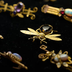 Bug brooches from the State of Victoria Gold Jewellery Collection