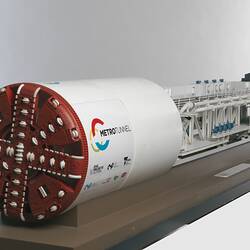 Detail of model for tunnel boring machine. End section.