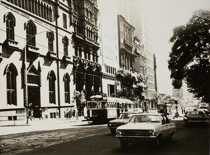 Digital Photograph - View of Collins Street, West of Elizabeth Street, Melbourne 1969