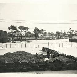 Photograph - H.V McKay Massey Harris, Waste Metal Filings in Flood, Sunshine, Victoria, 1946