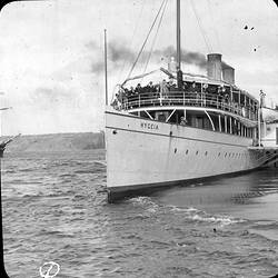 Lantern Slide - Paddle Steamer 'Hygeia,' Victoria, Date Unknown