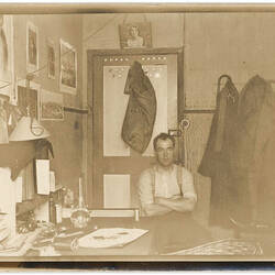 Photograph - Man in Room, Tom Robinson Lydster, World War I, 1915-1919