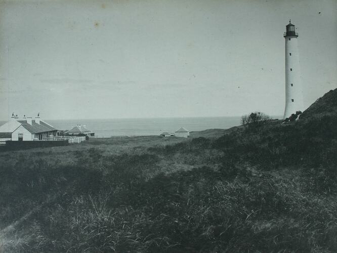 Cape Wickham Lighthouse & Quarters - North Coast - Looking West."