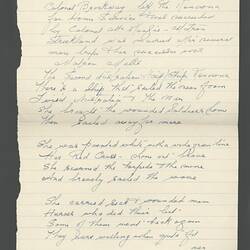 Memoir - World War I, Nurse's, A. E. Williams (nee Cocking)