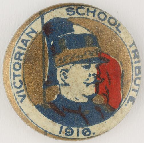 Badge - 'Victorian School Tribute', World War I, 1916