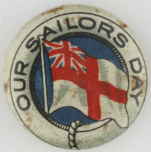 Badge - 'Our Sailors Day', World War I