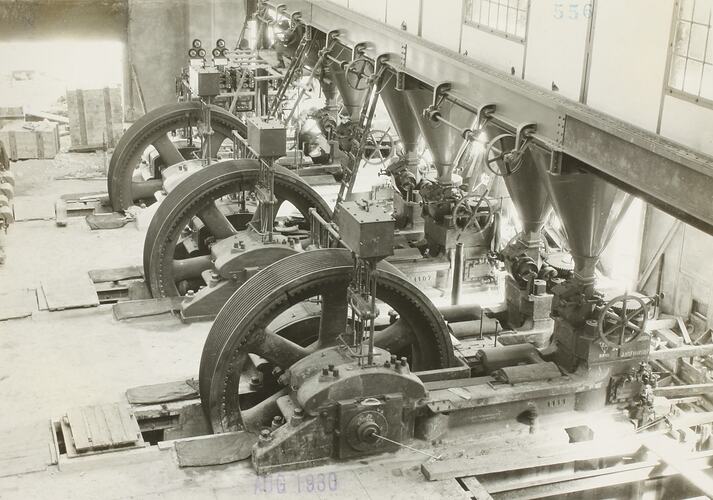 Photograph - State Electricity Commission, Machines, Briquette Factory, Yallourn, Victoria, Aug 1930