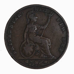 Coin - Farthing, Queen Victoria, Great Britain, 1839 (Reverse)