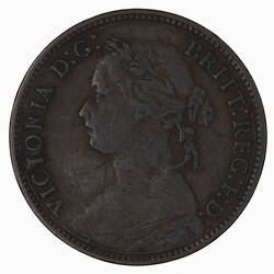 Coin - Farthing, Queen Victoria, Great Britain, 1878