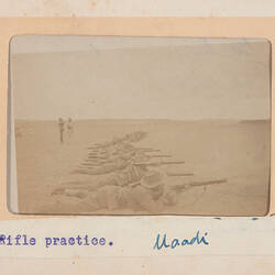 Photographs - 'Rifle Practice', Maadi, Egypt, Trooper G.S. Millar, World War I, 1914-1915