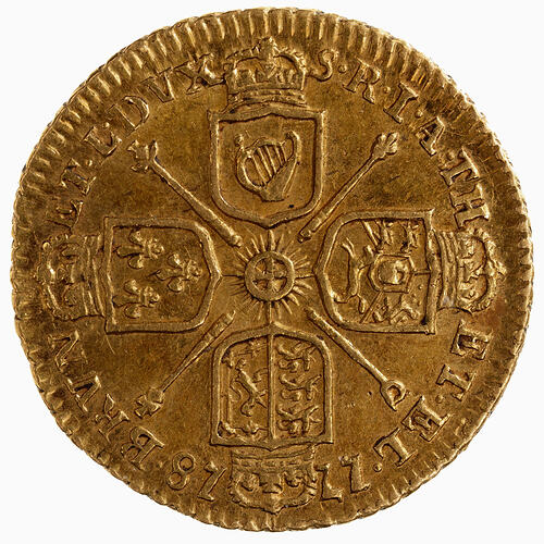 Coin - Quarter-Guinea, George I, Great Britain, 1718 (Reverse)