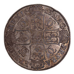 Coin - Crown, Charles II, Great Britain, 1663 (Reverse)