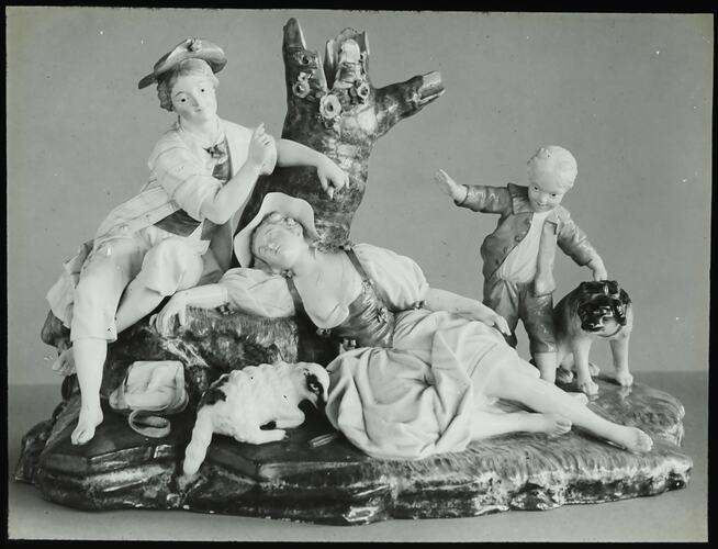 Lantern Slide - 'The Slumber of the Shepherdess', Victoria & Albert Museum, London, 1909-1930