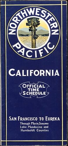Time Table - 'Northwestern Pacific California Official Time Schedule'