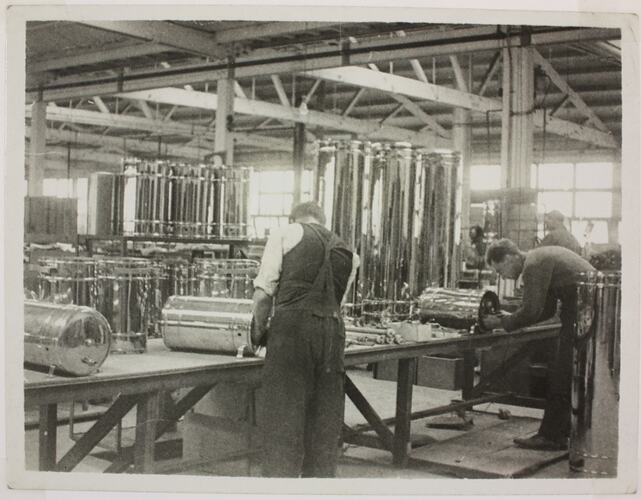 Photograph - Hecla Electrics Pty Ltd, Factory Workers Assembling Water Cylinders, circa 1920