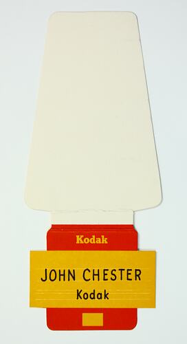 Place Card - Kodak Australasia Pty Ltd, Place Card for John Chester for the Official Opening of Kodak Factory in Coburg, 1961