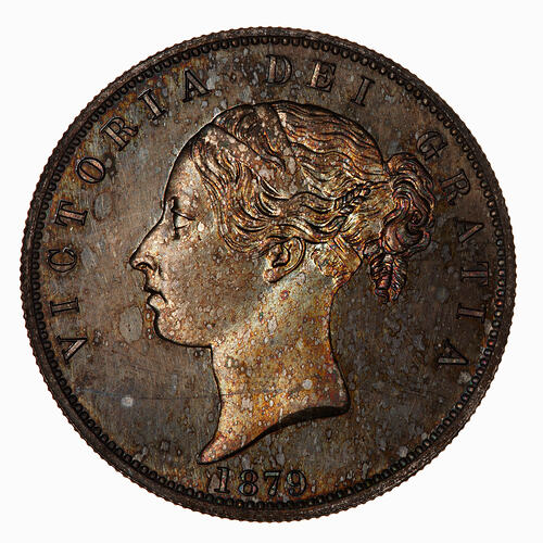 Proof Coin - Halfcrown, Queen Victoria, Great Britain, 1879 (Obverse)