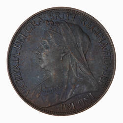 Coin - Farthing, Queen Victoria, Great Britain, 1899 (Obverse)