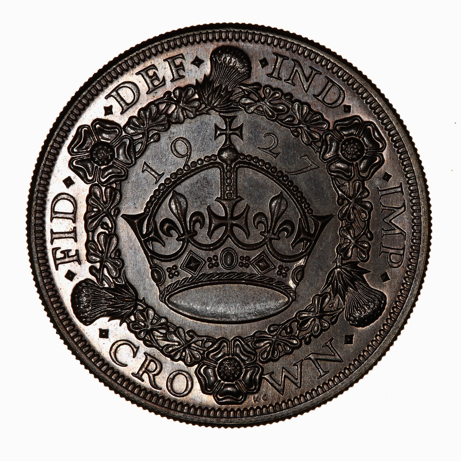 Proof coin crown george v great britain 1927