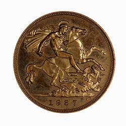 Proof Coin - Half-Sovereign, George VI, Great Britain, 1937 (Reverse)