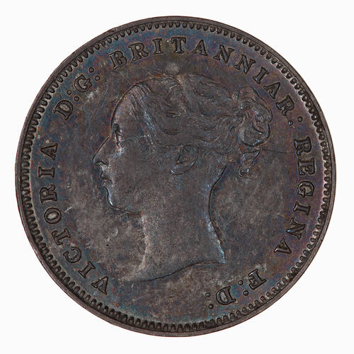 Coin - Groat (Maundy), Queen Victoria, Great Britain, 1882 (Obverse)