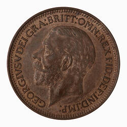 Coin - Farthing, George V, Great Britain, 1927 (Obverse)