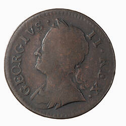 Coin - Farthing, George II, Great Britain, 1746 (Obverse)