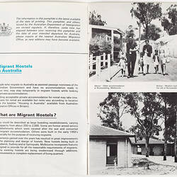 Booklet - 'Migrant Hostels in Australia', Department of Immigration, 1970