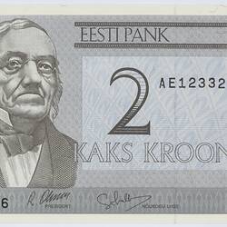 Bank Note - 2 Krooni, Estonia, 1992