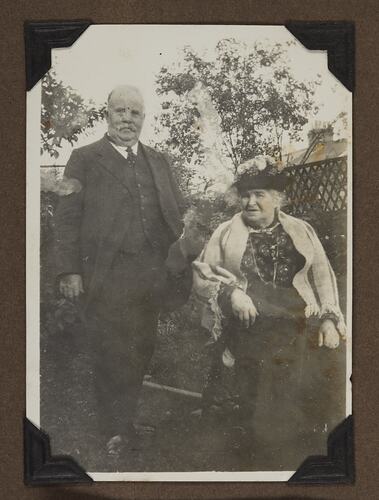 Portrait of a Man & Woman in a Garden, England, circa 1928