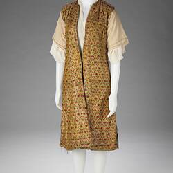 Chemise, Dress - Castellorizo, White Cotton & Silk, by 1920