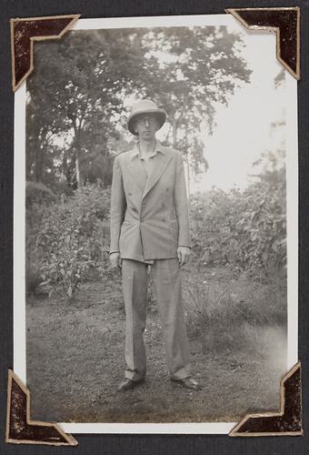 George in Botanical Gardens, Palmer Family Migrant Voyage, Kandy, Sri Lanka, 14 Mar 1947