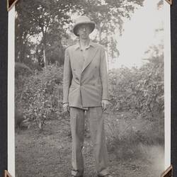 Photograph - George in Botanical Gardens, Palmer Family Migrant Voyage, Kandy, Sri Lanka, 14 Mar 1947