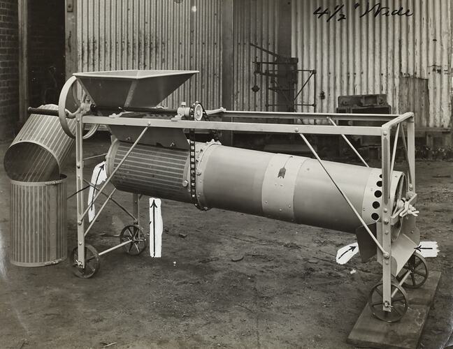 Photograph - Schumacher Mill Furnishing Works, 'Syle A Grain Cleaner', Port Melbourne, Victoria, circa 1920s