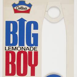 Sign - Cottee's Big Boy Lemonade, circa 1970