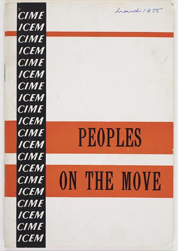 Booklet - 'Peoples on the Move', Intergovernmental Committee for European Migration, Mar 1955