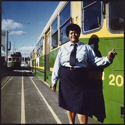 Photograph - Makalesi Secombe, Melbourne Tram Driver, South Melbourne, 1997