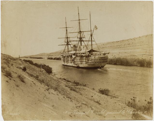 Photograph - HMS Crocodile, Suez Canal, Egypt, circa 1886