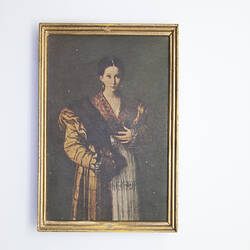 Framed image of a woman.