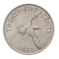 Coin - 25 Cents, Bermuda, 1973