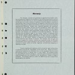 Service Manual - H.V. McKay Massey Harris, '528 Mounted Trash Rake', 1958