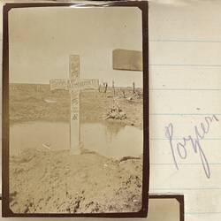 Photograph - Grave of Private A. W. Blennerhassett, Somme, France, Sergeant John Lord, World War I, 1917